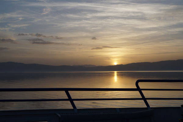 Sunset from the boat