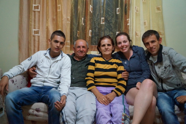 My host in Berat, Albania, was Dorjan (next to me). His family was so lovely and his mum was a great cook.