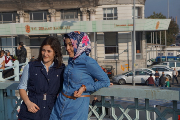 Women on the bridge