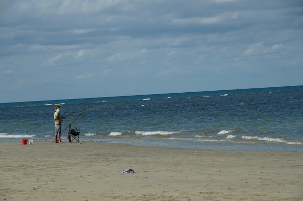 Fishing on Myall Beach