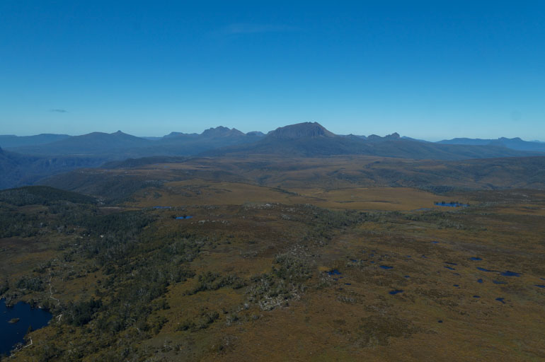 Cradle Mountain National Park from above