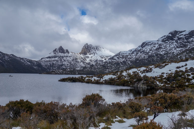 Cradle Mountain in snow