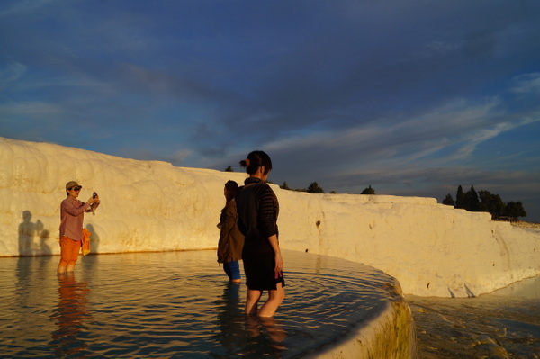 Testing the water at Pamukkale