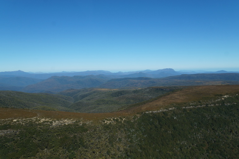Looking east Cradle Mountain National Park