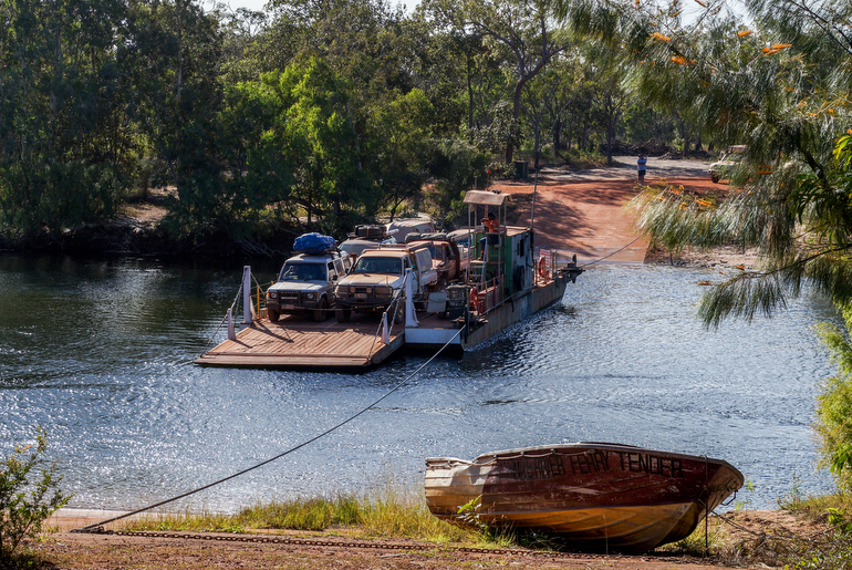 Ferry crossing at Jardine River.